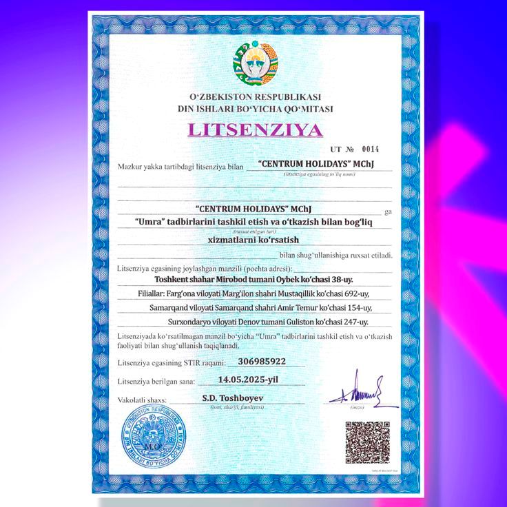 CENTRUM HOLIDAYS UMRA SAFARI AFZALLIKLARI